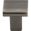 Elements By Hardware Resources 1" Overall Length Brushed Pewter Square Park Cabinet Knob 183BNBDL